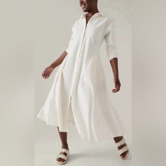 Athleta Dresses & Skirts - Athleta Cosmic Magnolia White Layering Dress